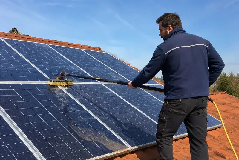Nettoyage et entretien de panneaux solaires au Passage